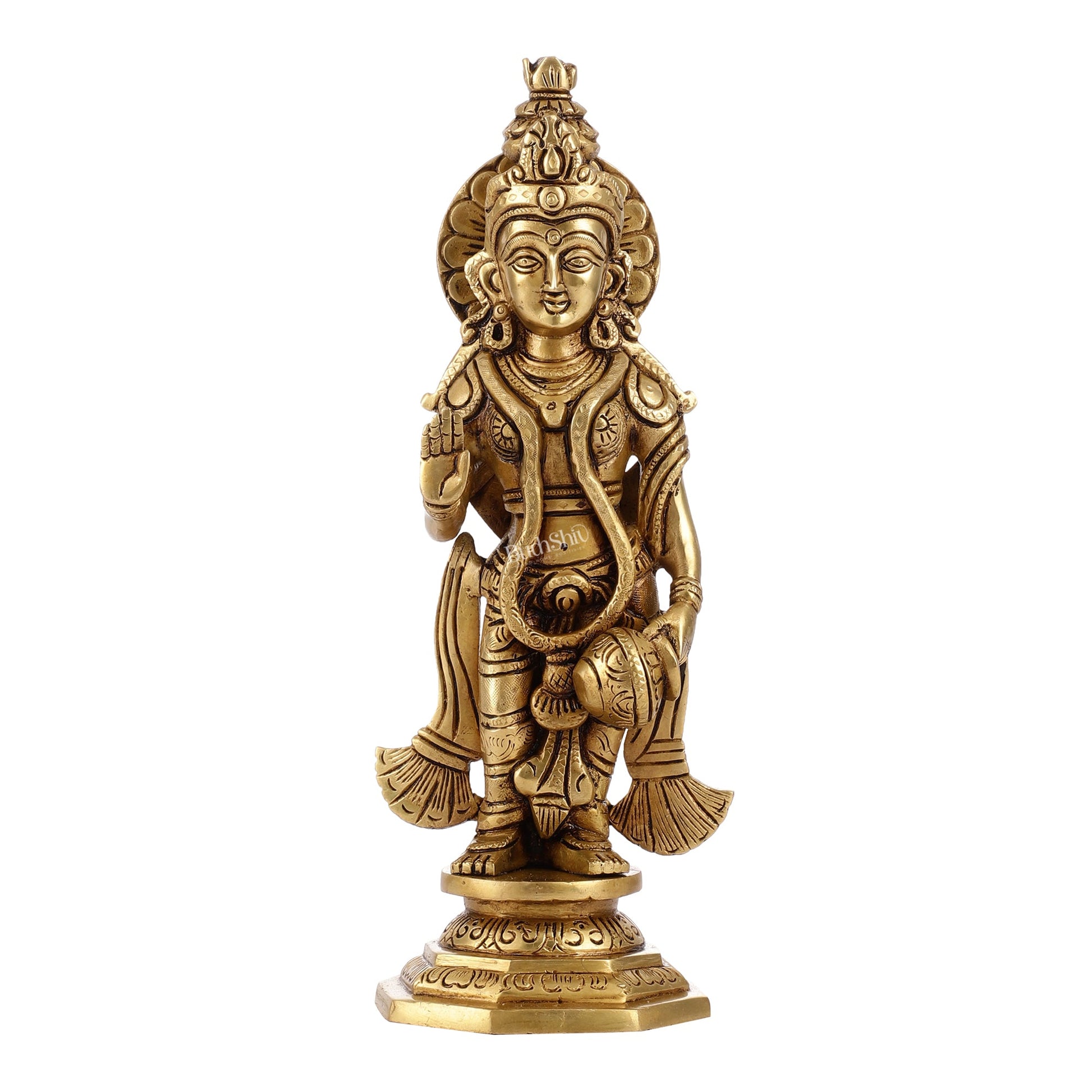 Superfine Brass Radha Krishna Idol | Height 12.5 inch - Budhshiv.com