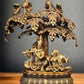 Superfine Brass Radha Krishna with Cow and Tree - 24 inch - Budhshiv.com