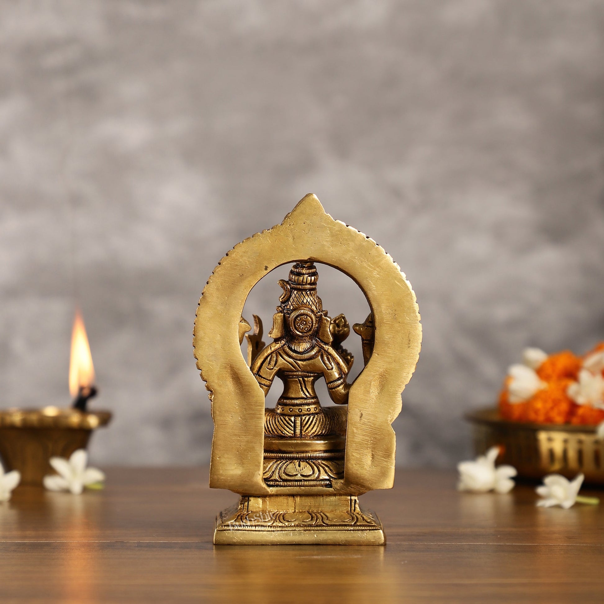 Superfine Brass Rajarajeshwari Tirupur Sundari Lalita Devi Idol | Height 6 inch - Budhshiv.com