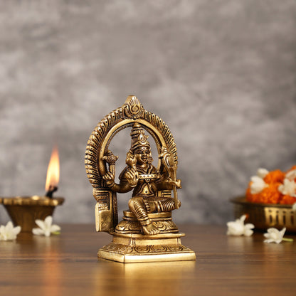 Superfine Brass Rajarajeshwari Tirupur Sundari Lalita Devi Idol | Height 6 inch - Budhshiv.com