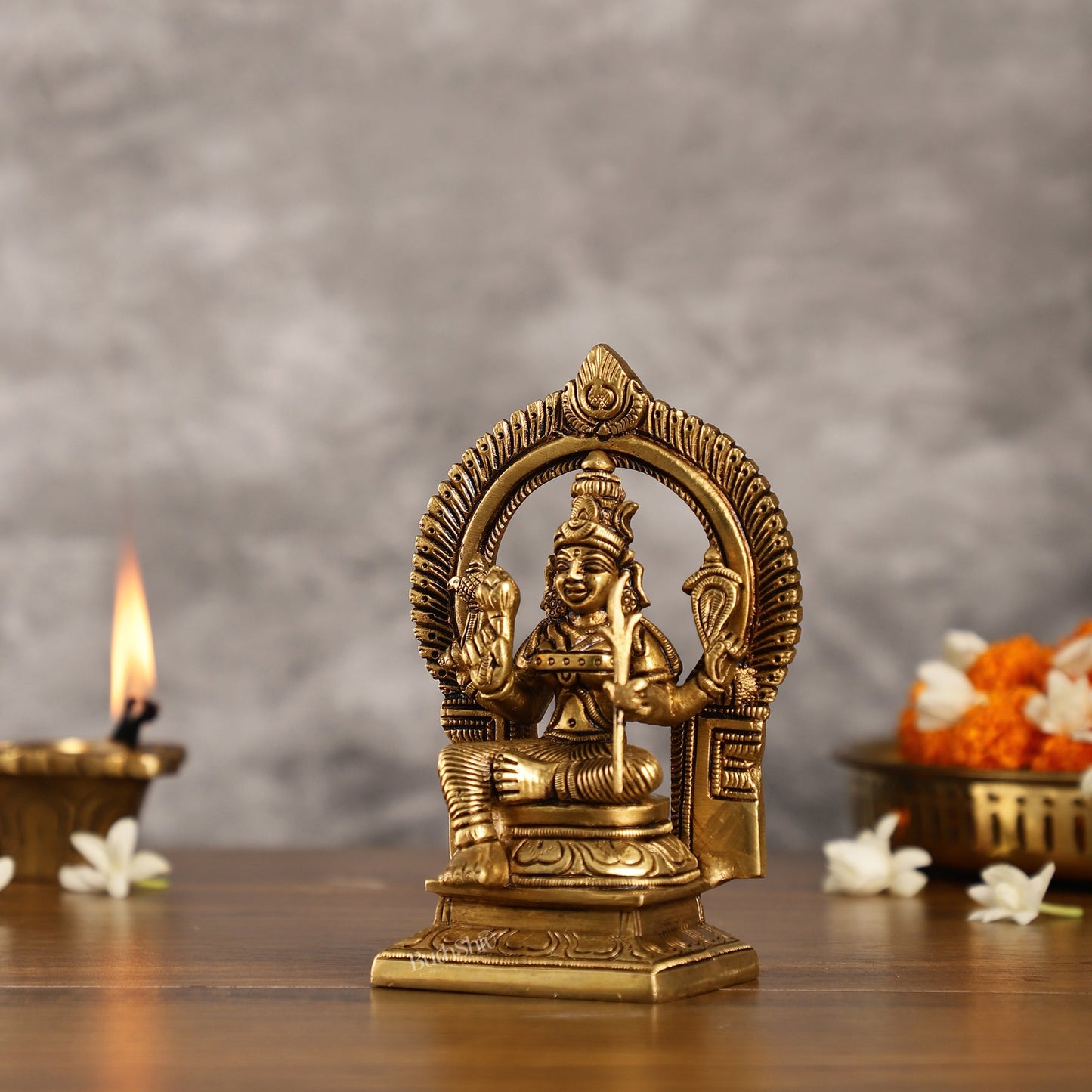 Superfine Brass Rajarajeshwari Tirupur Sundari Lalita Devi Idol | Height 6 inch - Budhshiv.com