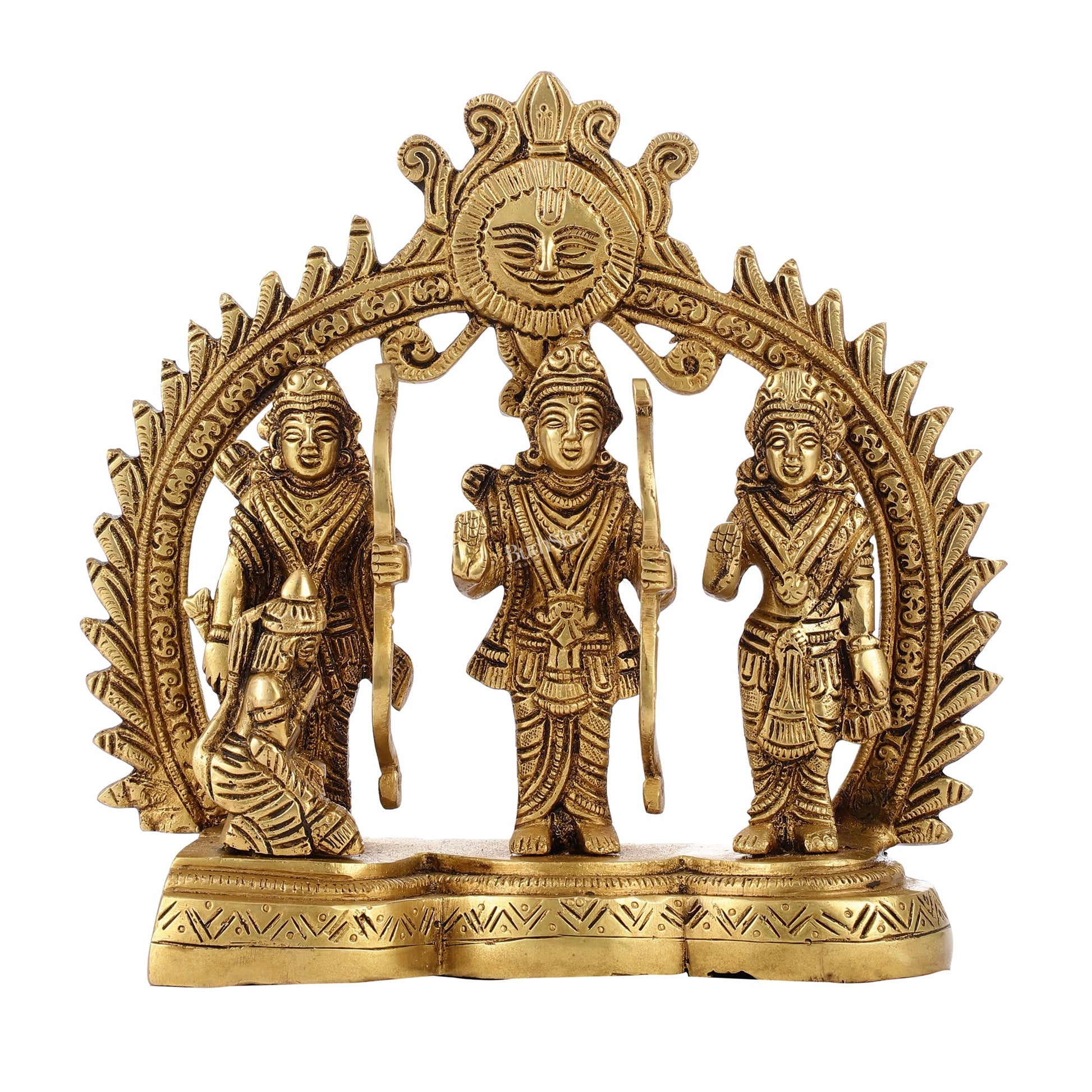 Superfine Brass Ram Darbar Idol | Height 7.5 inch - Budhshiv.com