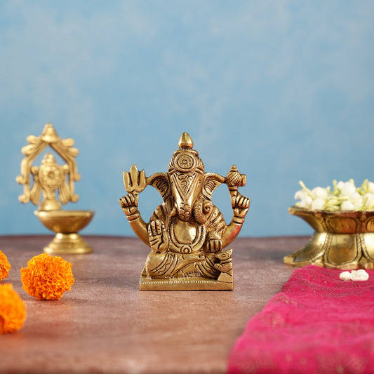 Superfine Brass Shreemant Dagdusheth Halwai Ganpati idol - Budhshiv.com