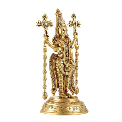 Superfine Brass Tirupati Balaji Lord Venkateshwara Idol | Statue 16 inch - Budhshiv.com