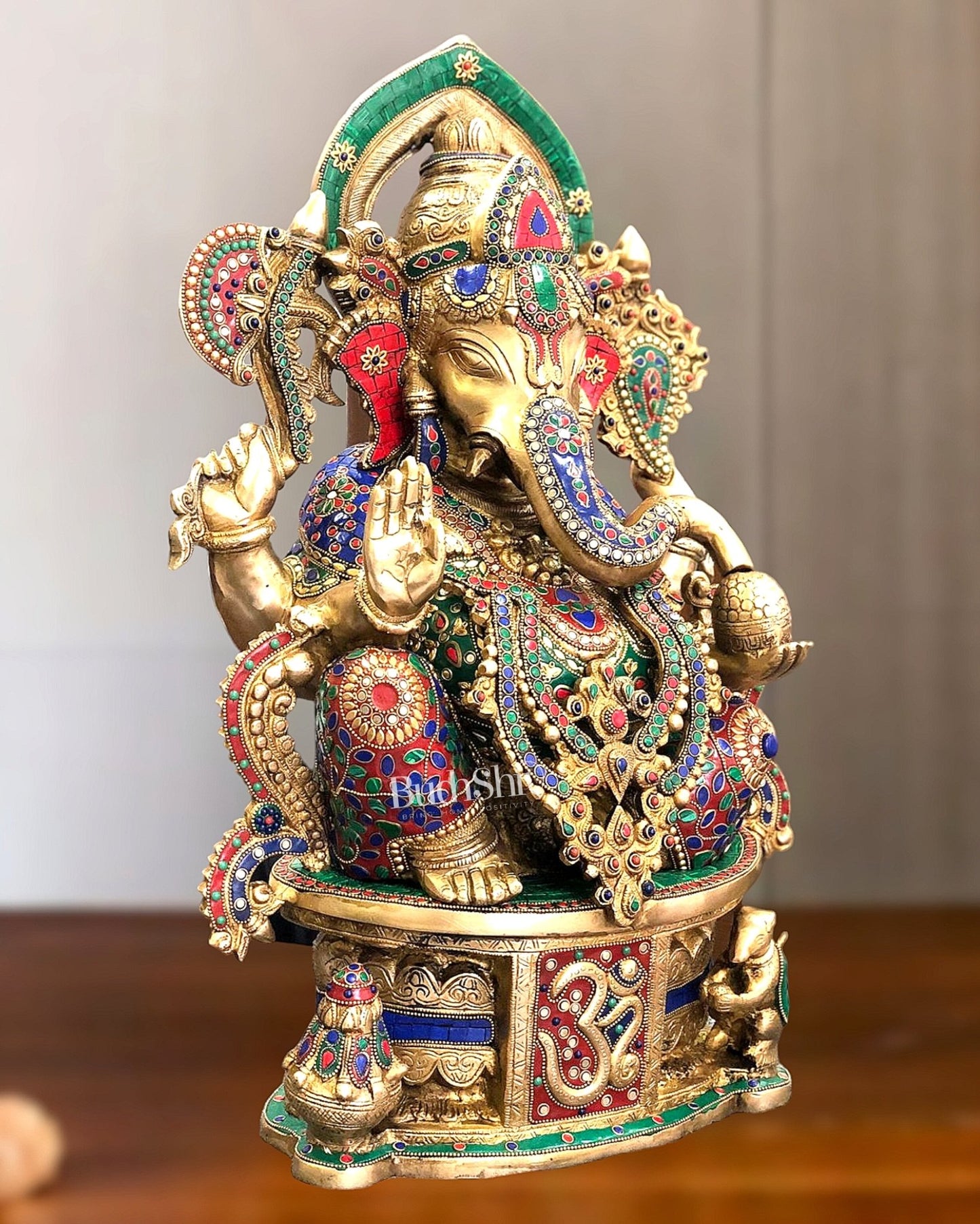 Superfine Handcrafted Brass Ganesha Statue 23 inch - Budhshiv.com