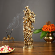 The Brass Krishna Statue - Divine Masterpiece of Lord Krishna | 14 inches - Budhshiv.com