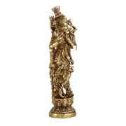 The Brass Krishna Statue - Divine Masterpiece of Lord Krishna | 14 inches - Budhshiv.com