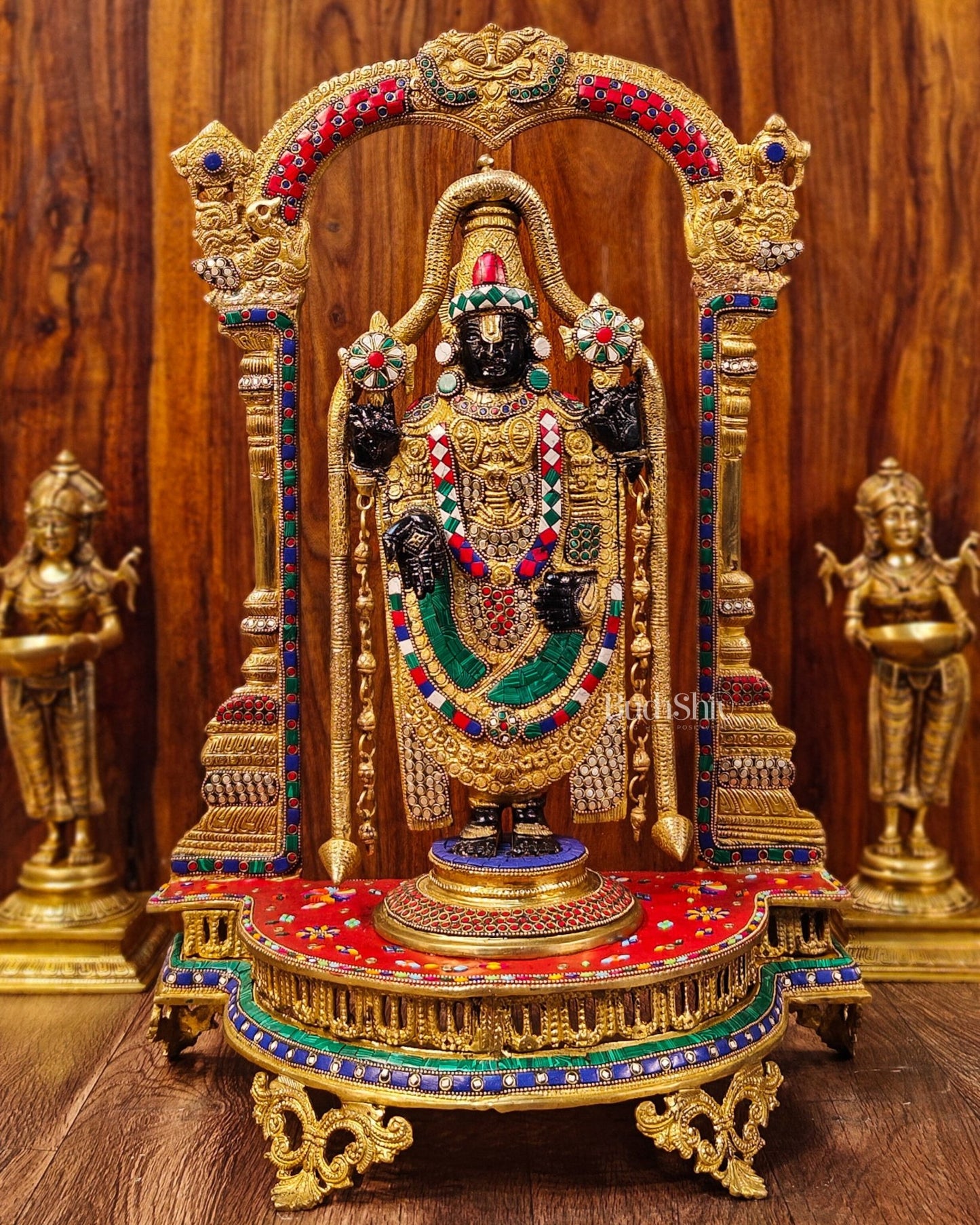 Tirupati Balaji Brass Idol 25 inches - Budhshiv.com