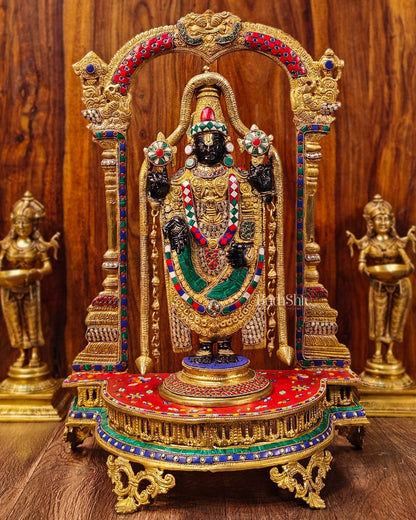 Tirupati Balaji Brass Idol 25 inches - Budhshiv.com