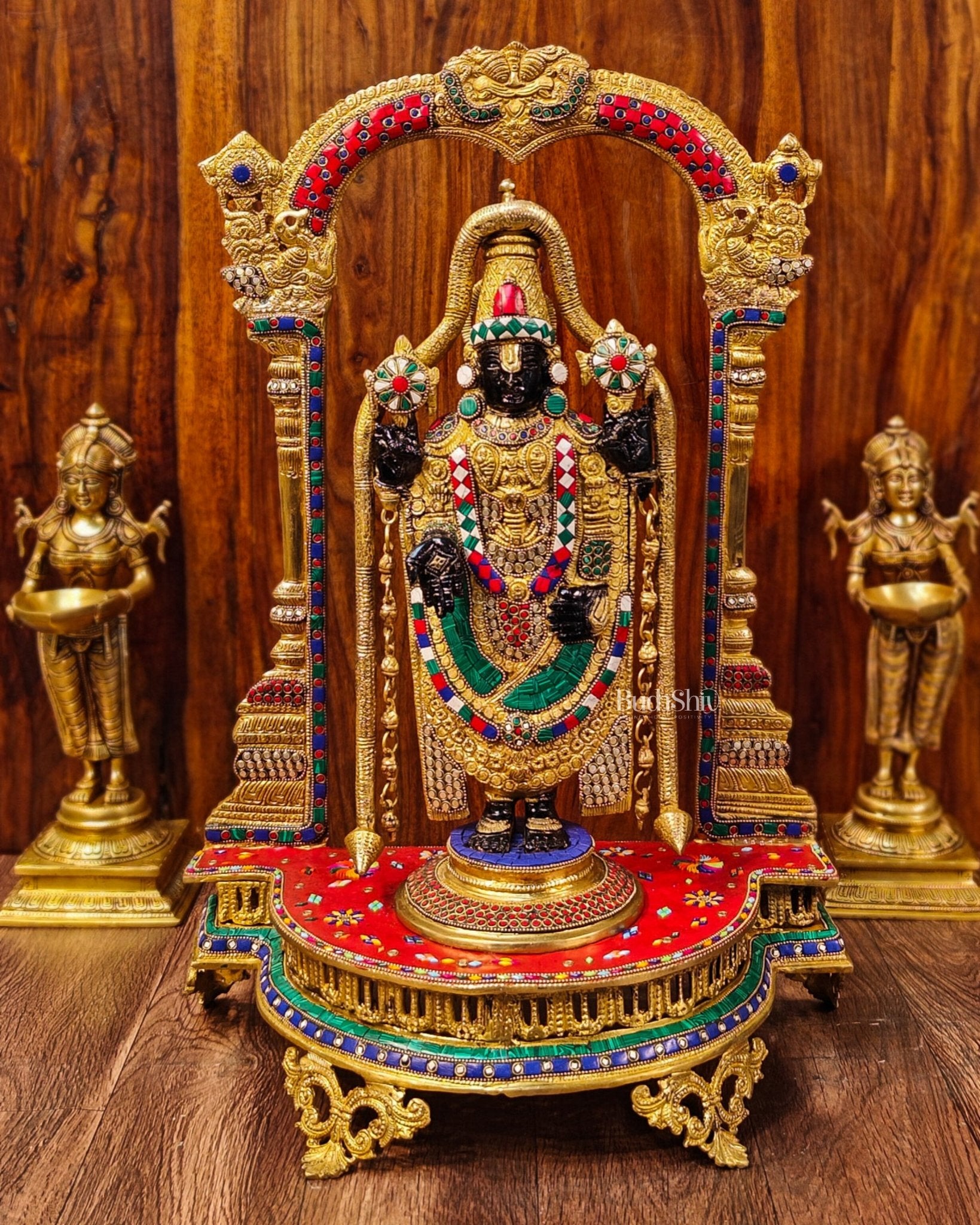 Tirupati Balaji Brass Idol 25 inches - Budhshiv.com