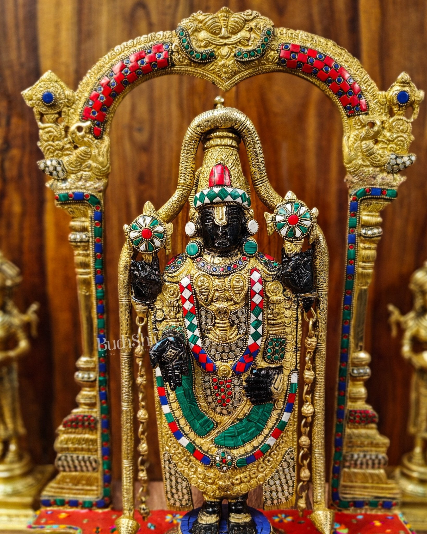 Tirupati Balaji Brass Idol 25 inches - Budhshiv.com