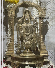 Tirupati Balaji Brass Idol 25 inches - Budhshiv.com