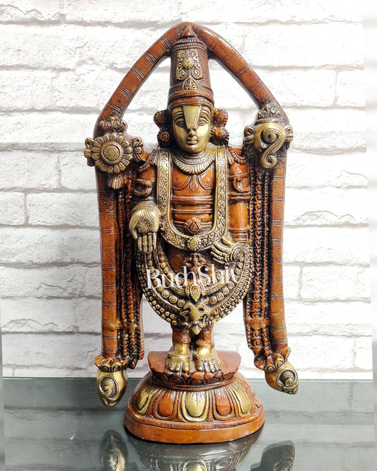 Tirupati Balaji Brass statue 22 inch | Handcrafted in India - Budhshiv.com