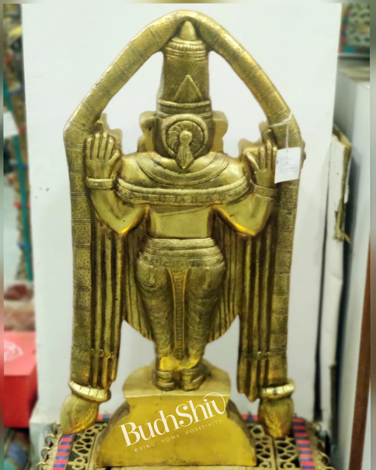 Tirupati Balaji Brass statue 22 inch | Handcrafted in India - Budhshiv.com