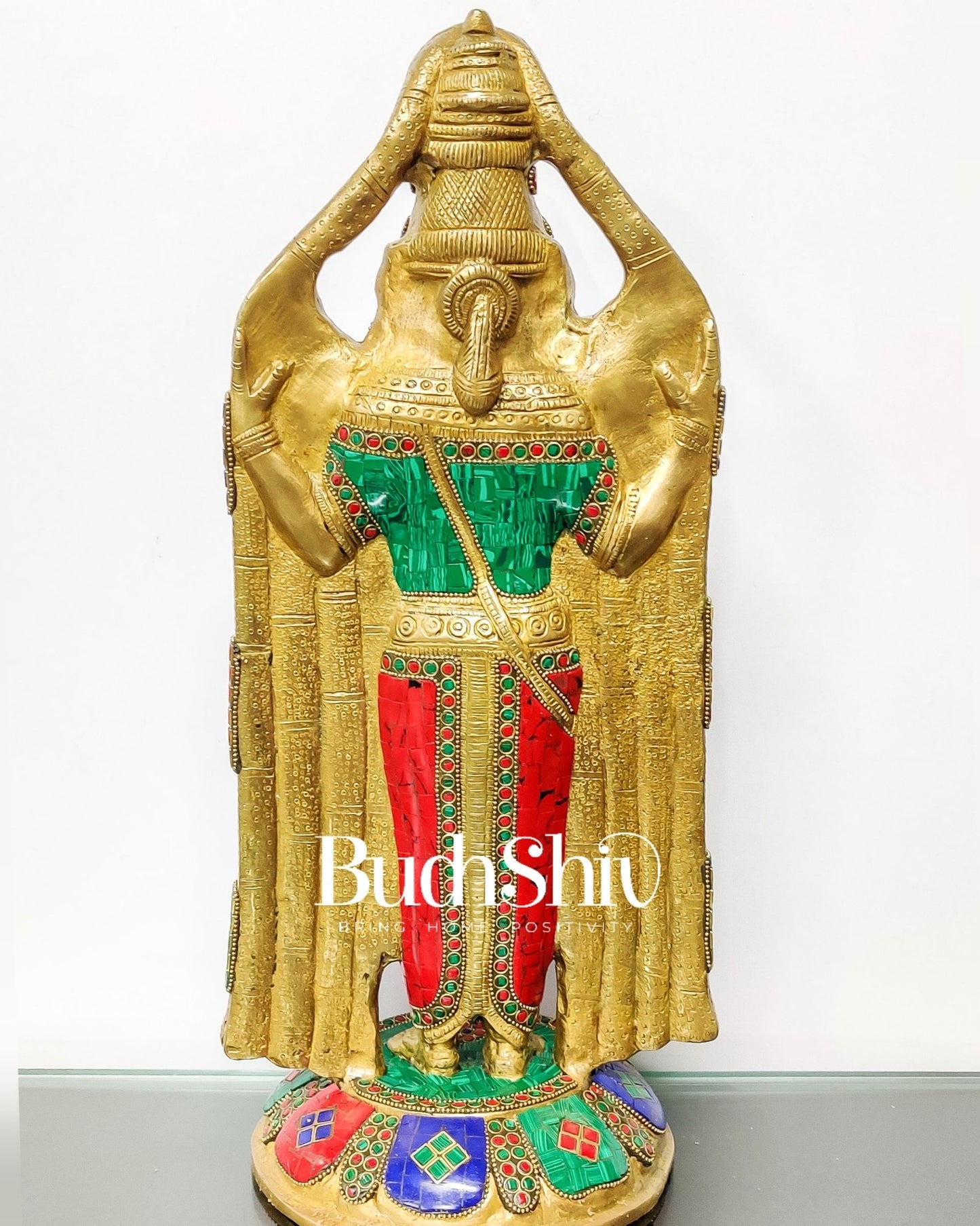 Tirupati Balaji Statue in Superfine Brass 18" with stonework - Budhshiv.com