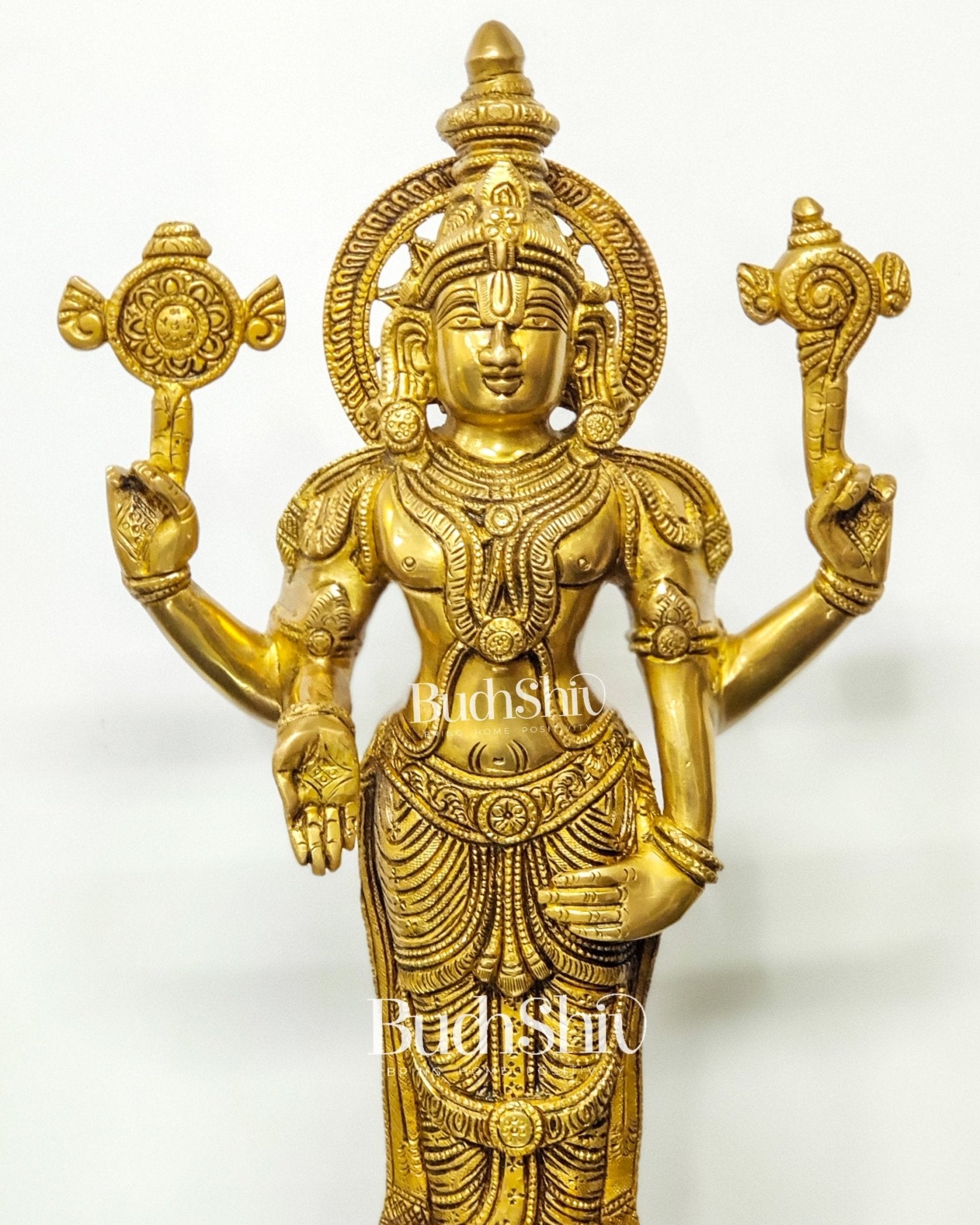 Tirupati Balaji Statue in Superfine Brass 18" - Budhshiv.com