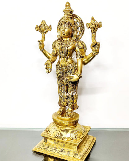 Tirupati Balaji Statue in Superfine Brass 18" - Budhshiv.com