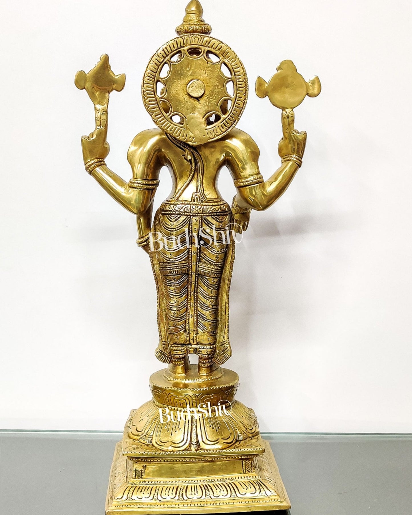 Tirupati Balaji Statue in Superfine Brass 18" - Budhshiv.com