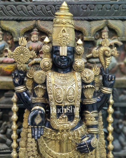 Tirupati Balaji Venkateshwar Brass Statue/Idol 38 inches - Budhshiv.com