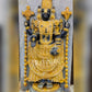Tirupati Balaji Venkateshwar Brass Statue/Idol 40 inches Black Stone and Turmeric Yellow finish - Budhshiv.com