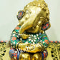Unique Baby Ganesha Brass idol 8 inches - Budhshiv.com