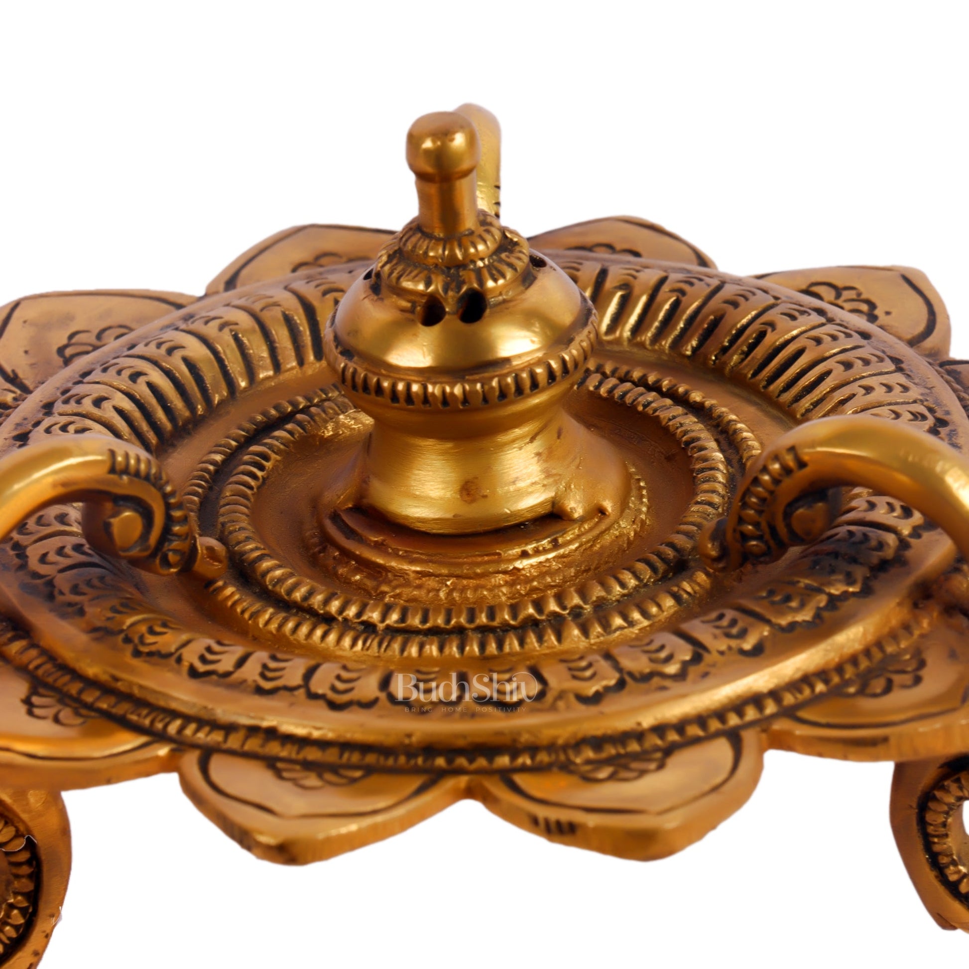 Unique Brass Incense Holder - Magnificent Design - Budhshiv.com