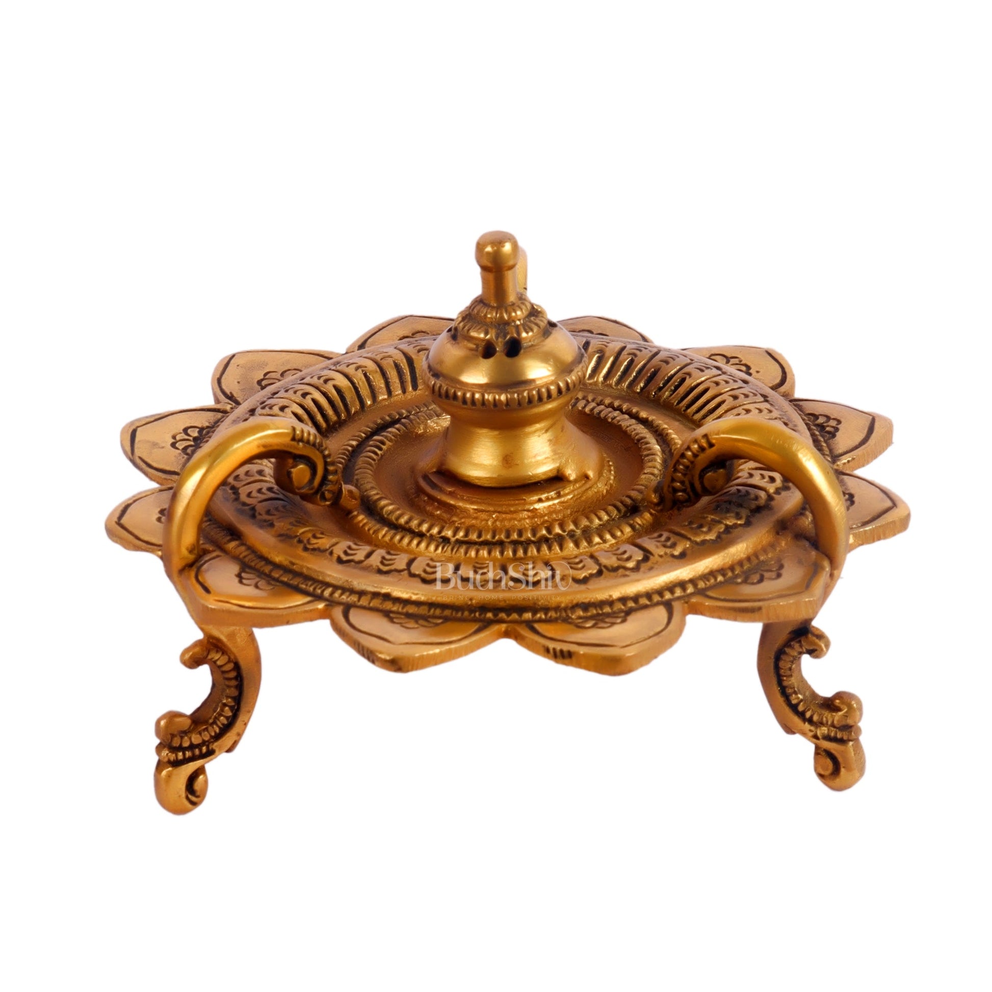 Unique Brass Incense Holder - Magnificent Design - Budhshiv.com