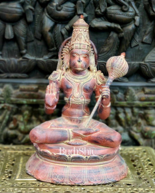 Unique Handcrafted Brass Hanuman Statue | 16" Height - Budhshiv.com