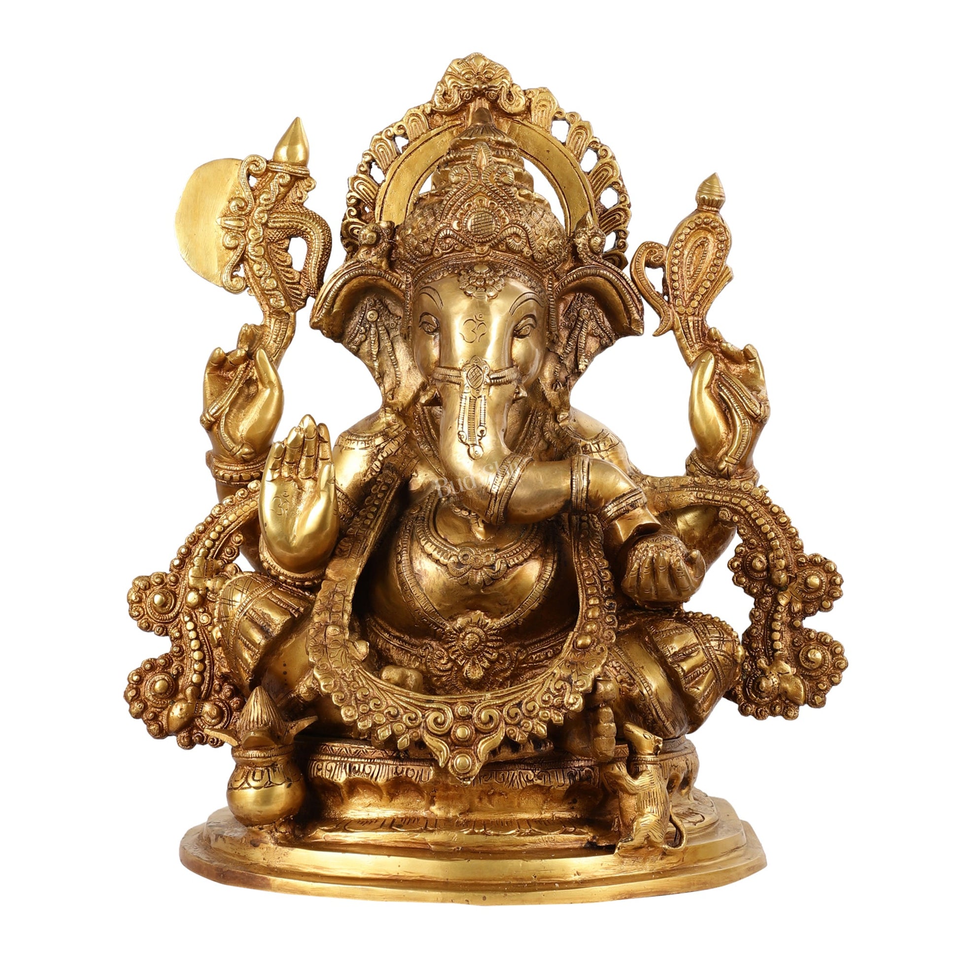 Unique lord Ganesha Brass Idol Height 20 inch - Budhshiv.com