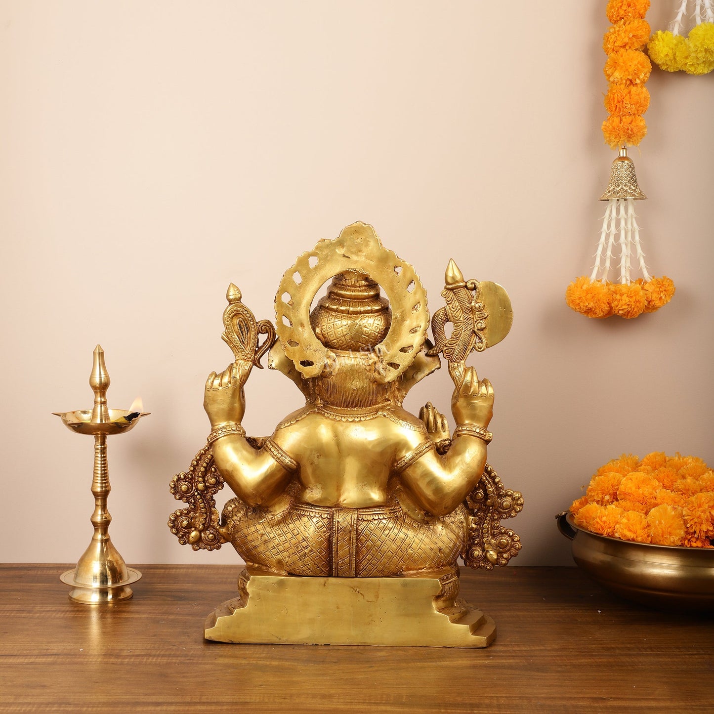 Unique lord Ganesha Brass Idol Height 20 inch - Budhshiv.com